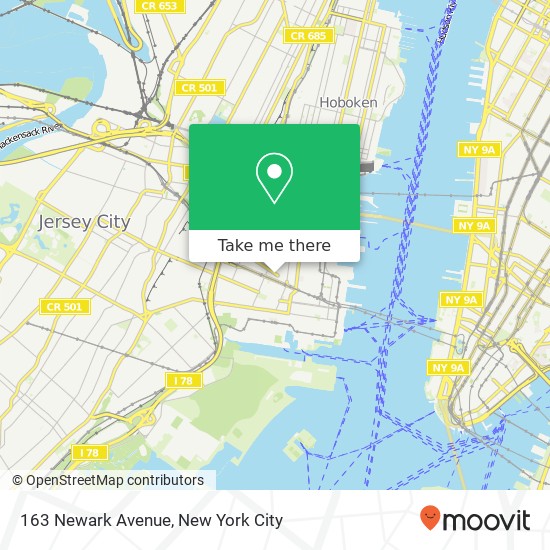 Mapa de 163 Newark Avenue
