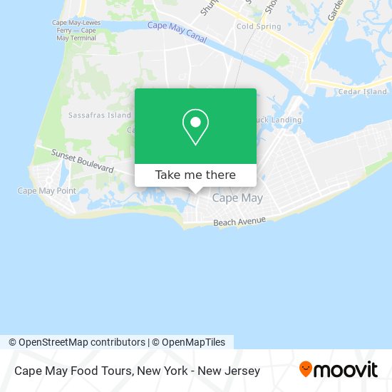 Mapa de Cape May Food Tours