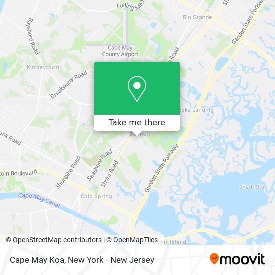 Cape May Koa map