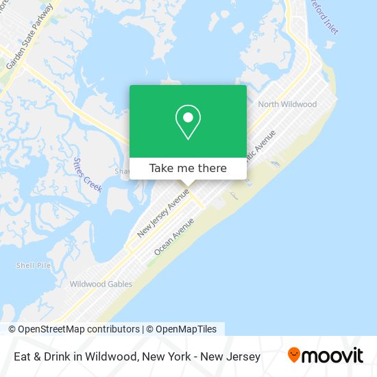 Mapa de Eat & Drink in Wildwood