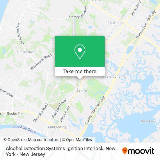 Mapa de Alcohol Detection Systems Ignition Interlock