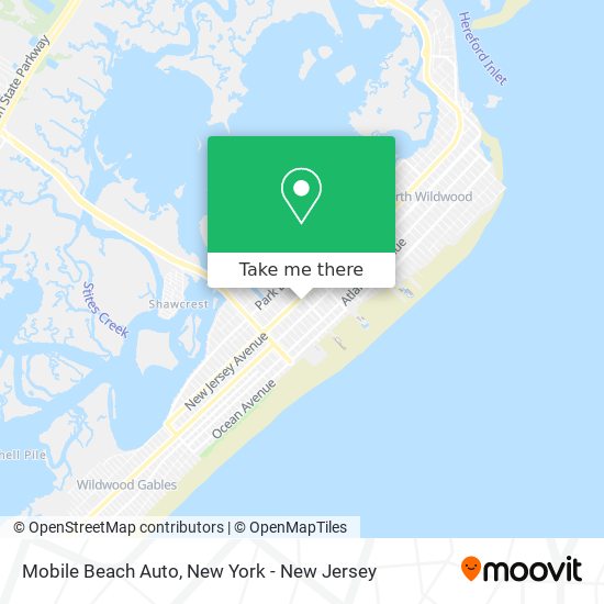 Mobile Beach Auto map