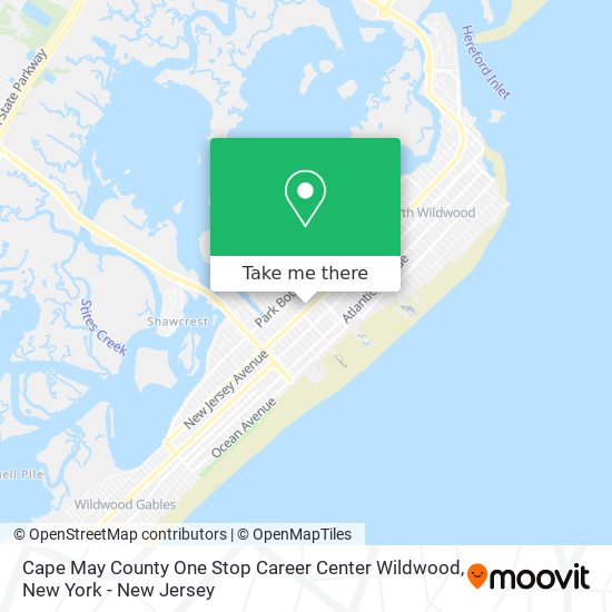 Cape May County One Stop Career Center Wildwood map