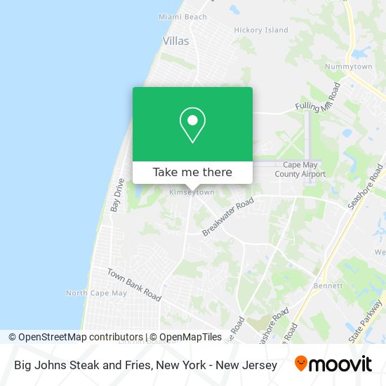 Big Johns Steak and Fries map