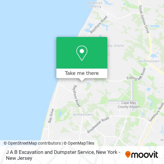 J A B Excavation and Dumpster Service map