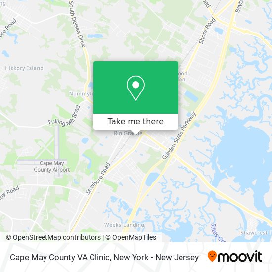 Cape May County VA Clinic map