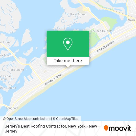 Jersey's Best Roofing Contractor map
