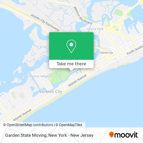 Garden State Moving map