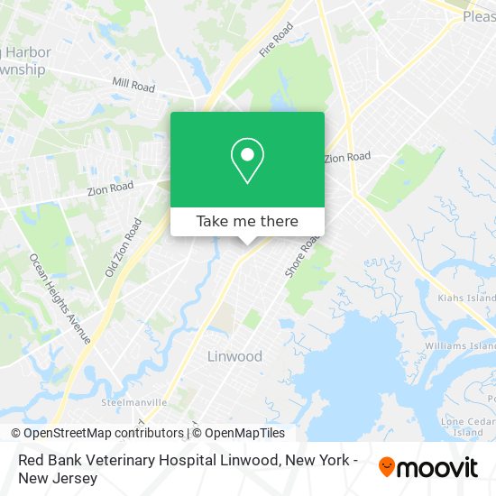 Red Bank Veterinary Hospital Linwood map
