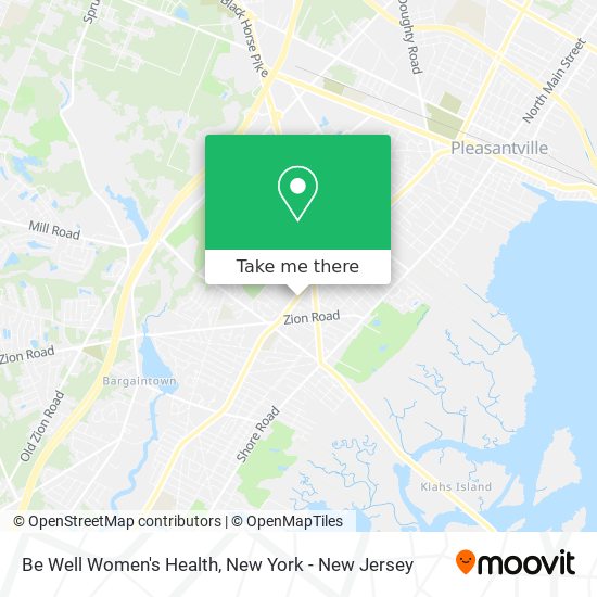 Be Well Women's Health map