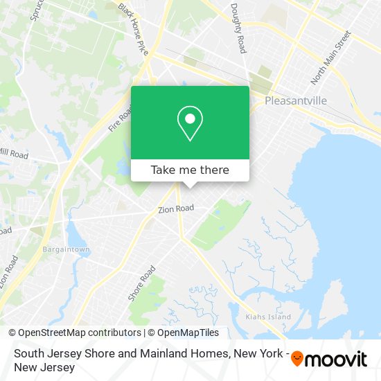 Mapa de South Jersey Shore and Mainland Homes