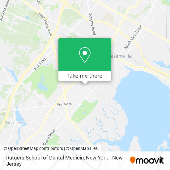 Mapa de Rutgers School of Dental Medicin