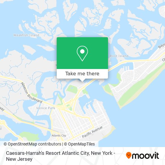 Caesars-Harrah's Resort Atlantic City map