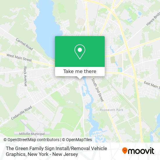 The Green Family Sign Install / Removal Vehicle Graphics map