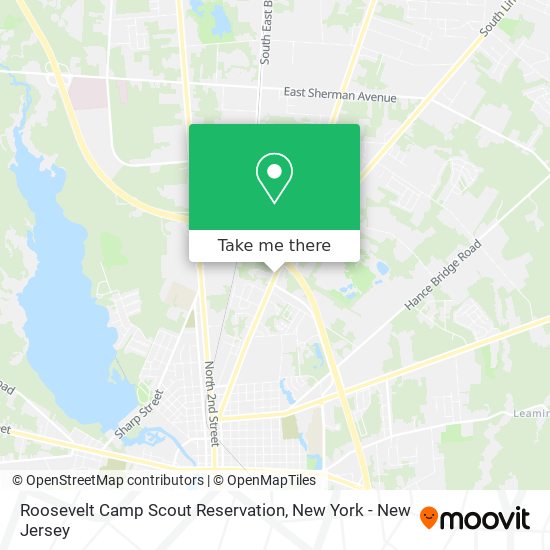 Mapa de Roosevelt Camp Scout Reservation