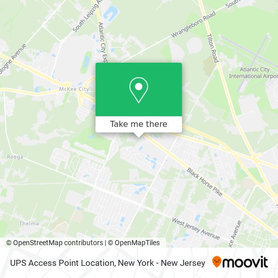 UPS Access Point Location map