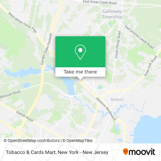 Tobacco & Cards Mart map