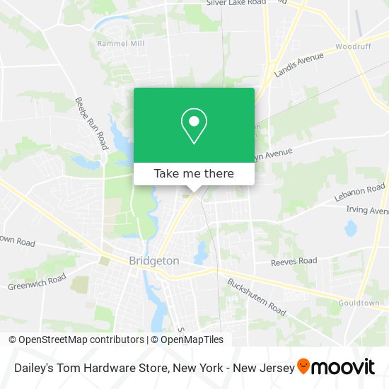 Dailey's Tom Hardware Store map