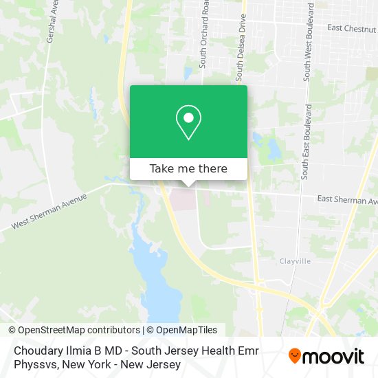 Choudary Ilmia B MD - South Jersey Health Emr Physsvs map