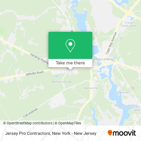 Jersey Pro Contractors map