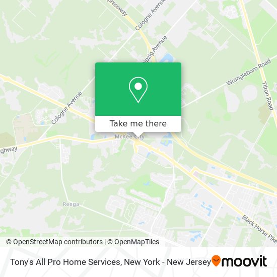 Tony's All Pro Home Services map