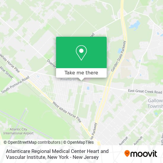 Atlanticare Regional Medical Center Heart and Vascular Institute map