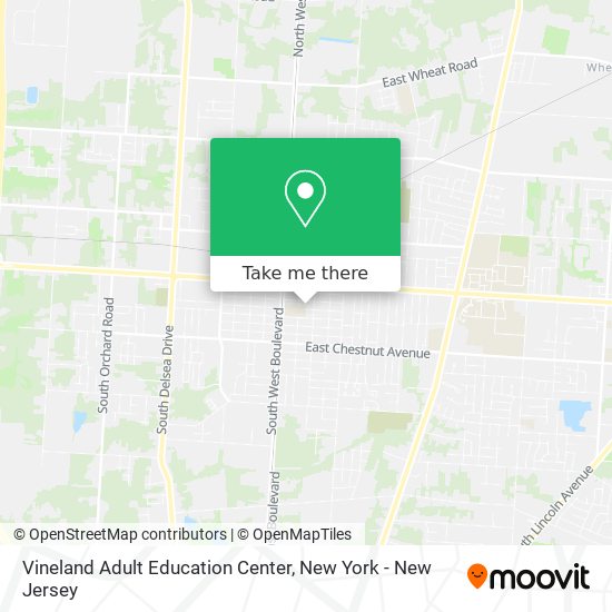 Vineland Adult Education Center map