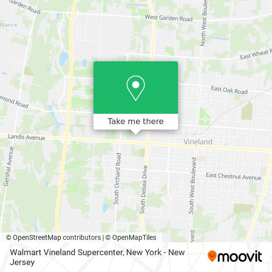 Mapa de Walmart Vineland Supercenter