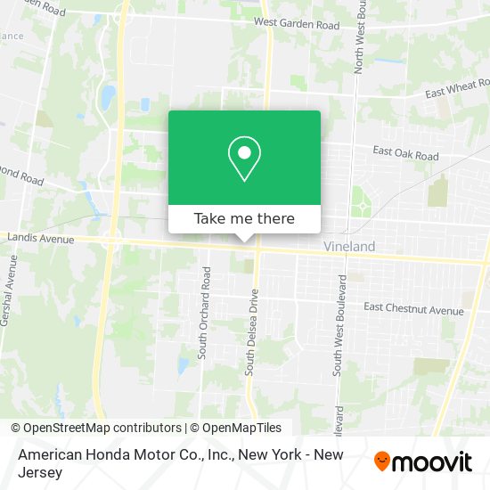 Mapa de American Honda Motor Co., Inc.