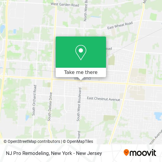 Mapa de NJ Pro Remodeling