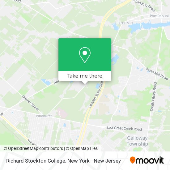 Mapa de Richard Stockton College