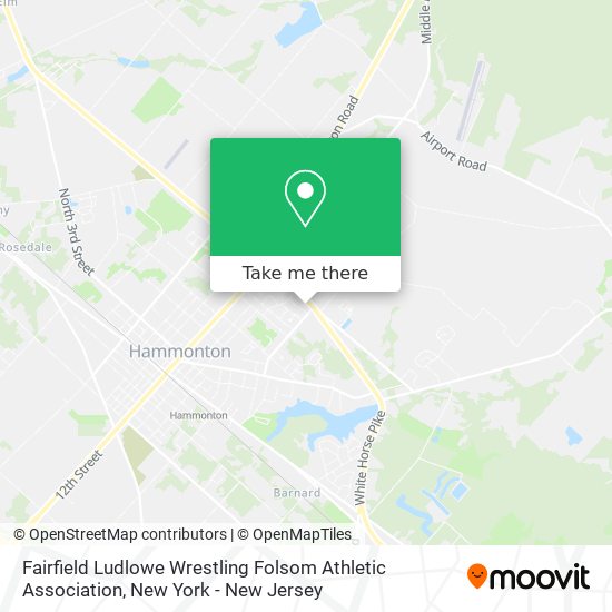 Mapa de Fairfield Ludlowe Wrestling Folsom Athletic Association