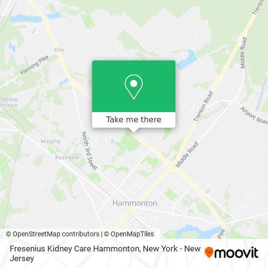 Mapa de Fresenius Kidney Care Hammonton