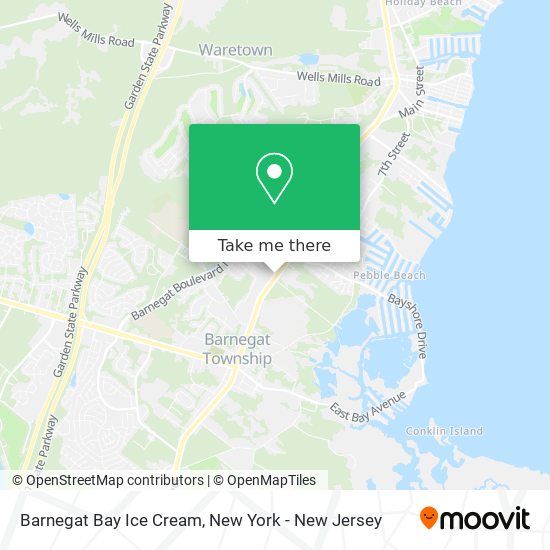 Mapa de Barnegat Bay Ice Cream