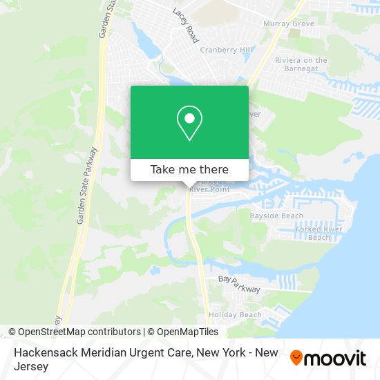 Mapa de Hackensack Meridian Urgent Care