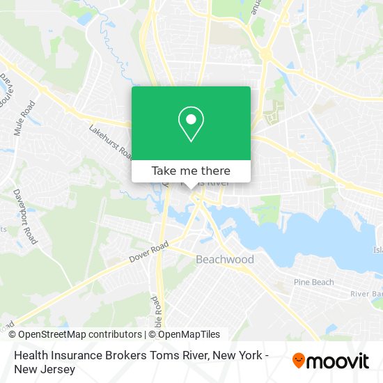 Health Insurance Brokers Toms River map