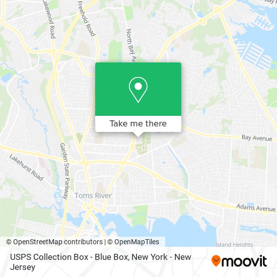 Mapa de USPS Collection Box - Blue Box