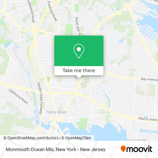 Monmouth Ocean Mls map