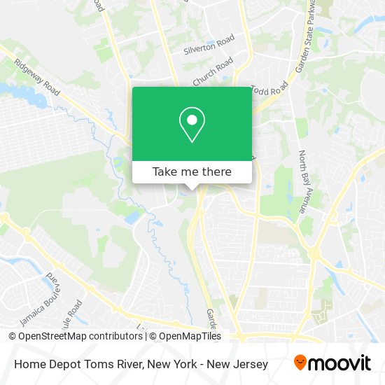 Home Depot Toms River map