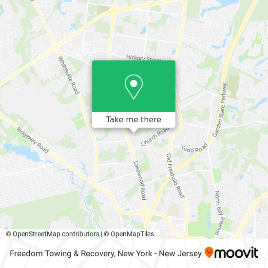 Mapa de Freedom Towing & Recovery