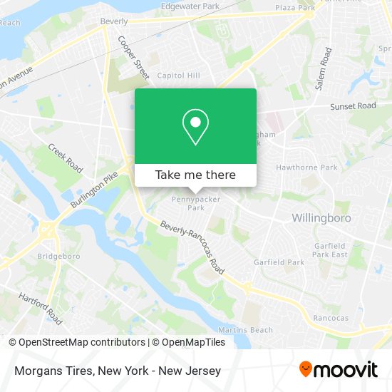 Morgans Tires map