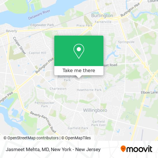 Jasmeet Mehta, MD map