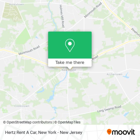 Hertz Rent A Car map