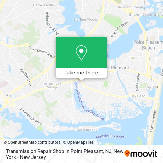 Mapa de Transmission Repair Shop in Point Pleasant, NJ