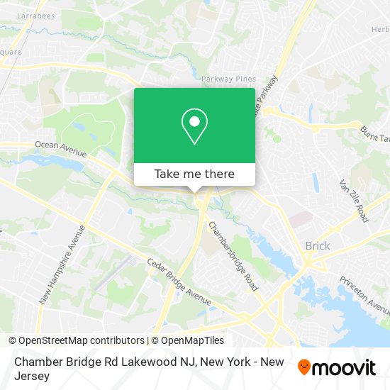 Mapa de Chamber Bridge Rd Lakewood NJ