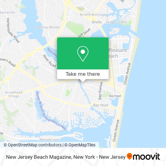 Mapa de New Jersey Beach Magazine