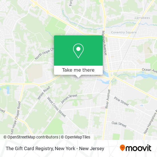 Mapa de The Gift Card Registry