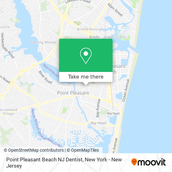 Point Pleasant Beach NJ Dentist map