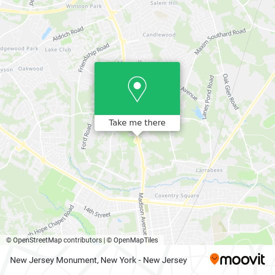 Mapa de New Jersey Monument