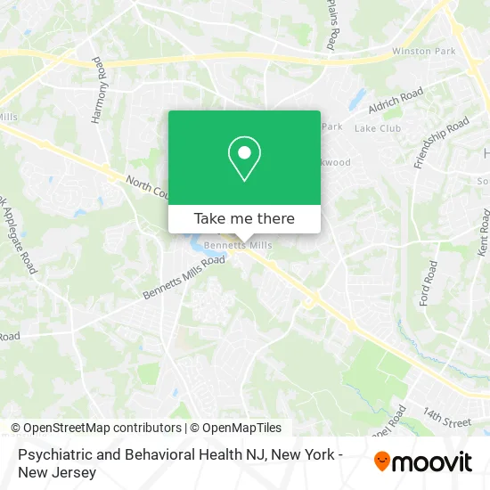 Psychiatric and Behavioral Health NJ map